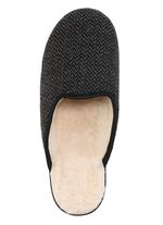 Textielpantoffels met warme voering van zuivere wol ANTRACIET