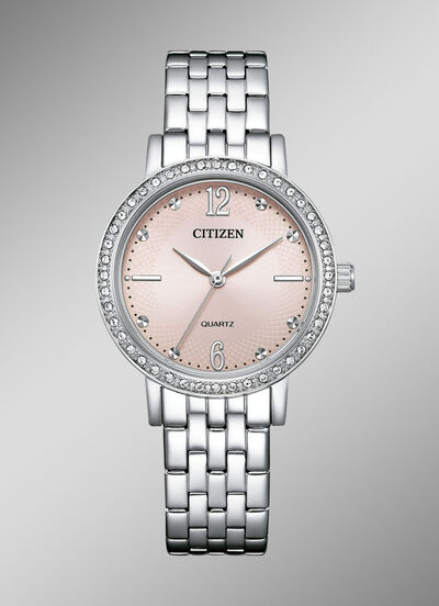Citizen quartz dameshorloge met roestvrijstalen bandkast 