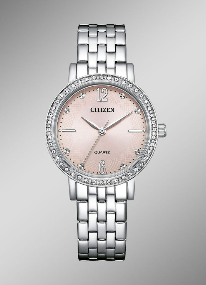 Citizen quartz dameshorloge met roestvrijstalen bandkast 