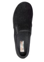 Klassieke herenpantoffels, met elastische band ZWART