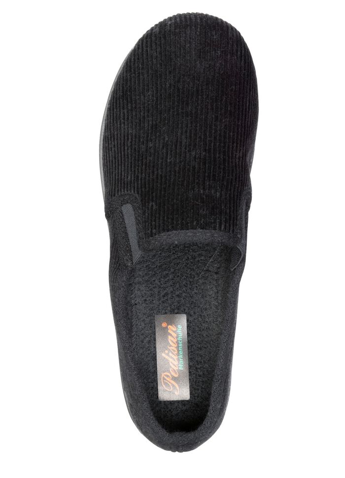 Klassieke herenpantoffels, met elastische band ZWART