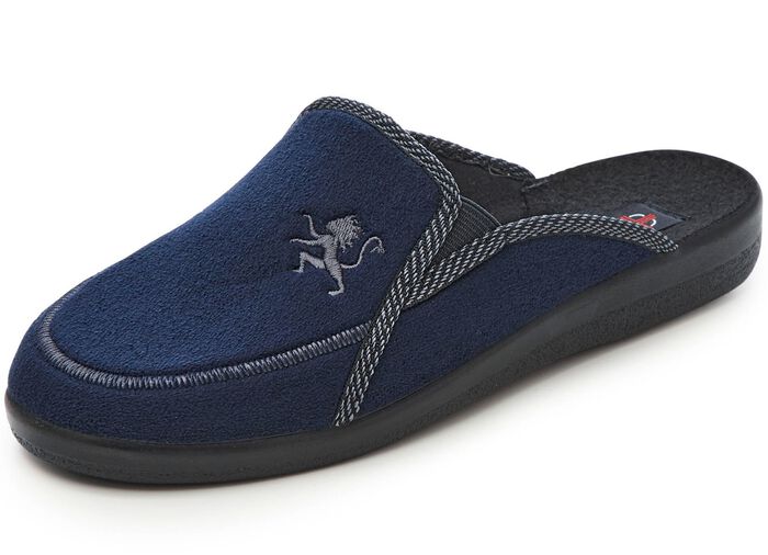 Tweepack klassieke herenpantoffels, breedte H, met elastische band 