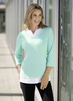 Uniek shirt in 2-in-1-look 