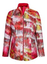 Gewatteerd jack met veelkleurige grafische print 