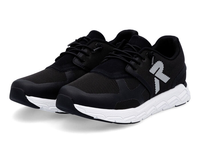 Rieker sneaker gemaakt van gedeeltelijk gecoat mesh-materiaal SCHWARZ