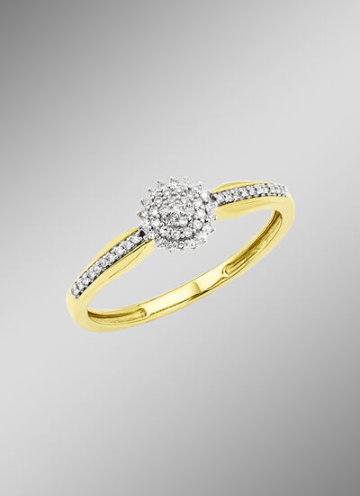Stijlvolle damesring met diamanten 