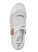 ELENA EDEN pantoffels gemaakt van rundnappaleer met bruine bies 