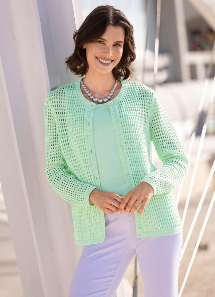 Gebreide twinset in een verfijnde stijl 