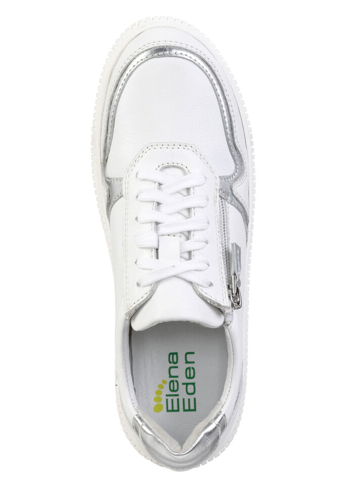 ELENA EDEN sneakers met contrasterende biezen WEISS