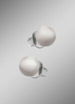 Kleine maar fijne bolvormige oorbellen van titanium 