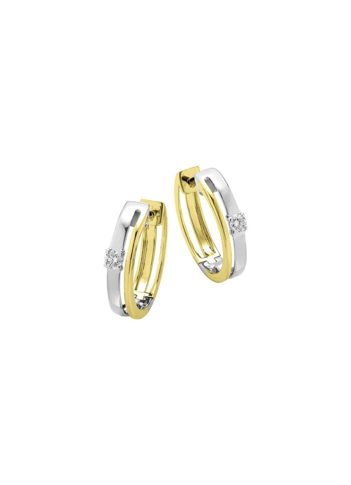 Elegante creolen met diamanten 