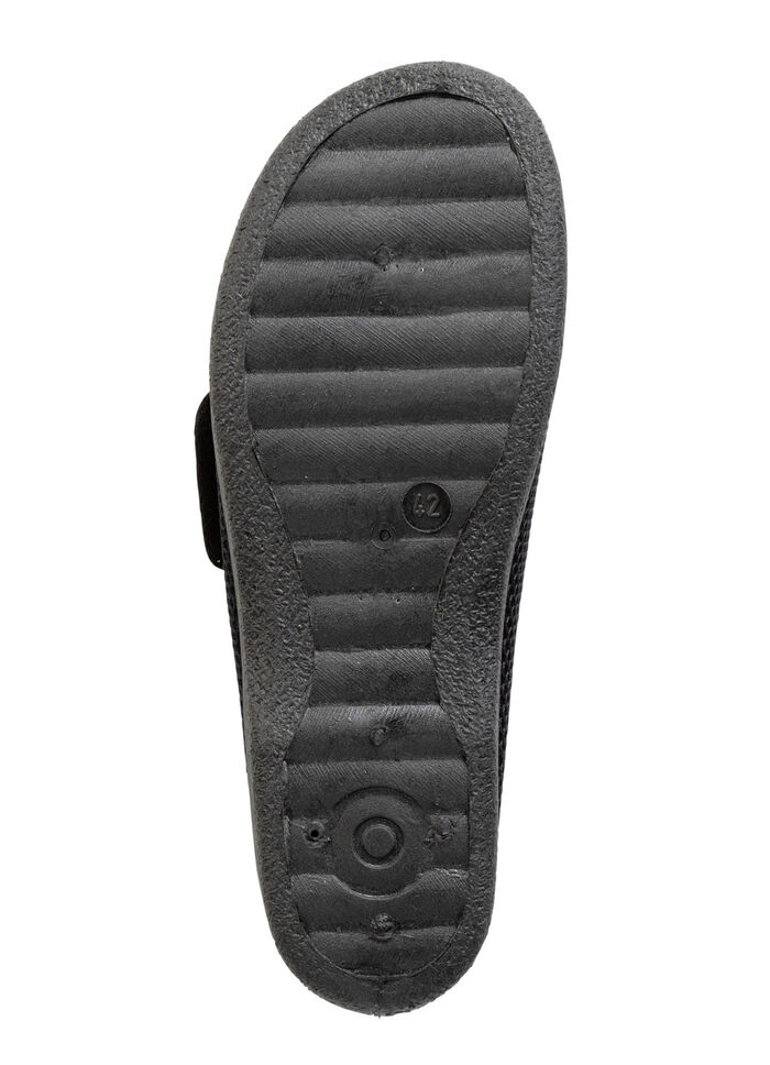 Slippers gemaakt van gewatteerd textielmateriaal SCHWARZ