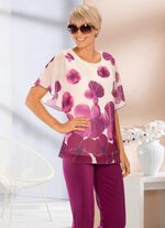 Shirt met chiffon overlay 