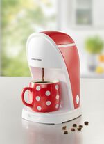 1-kops koffiezetapparaat voor snel koffiegenot ROOD