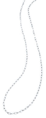 Sobere halsketting in witgoud 