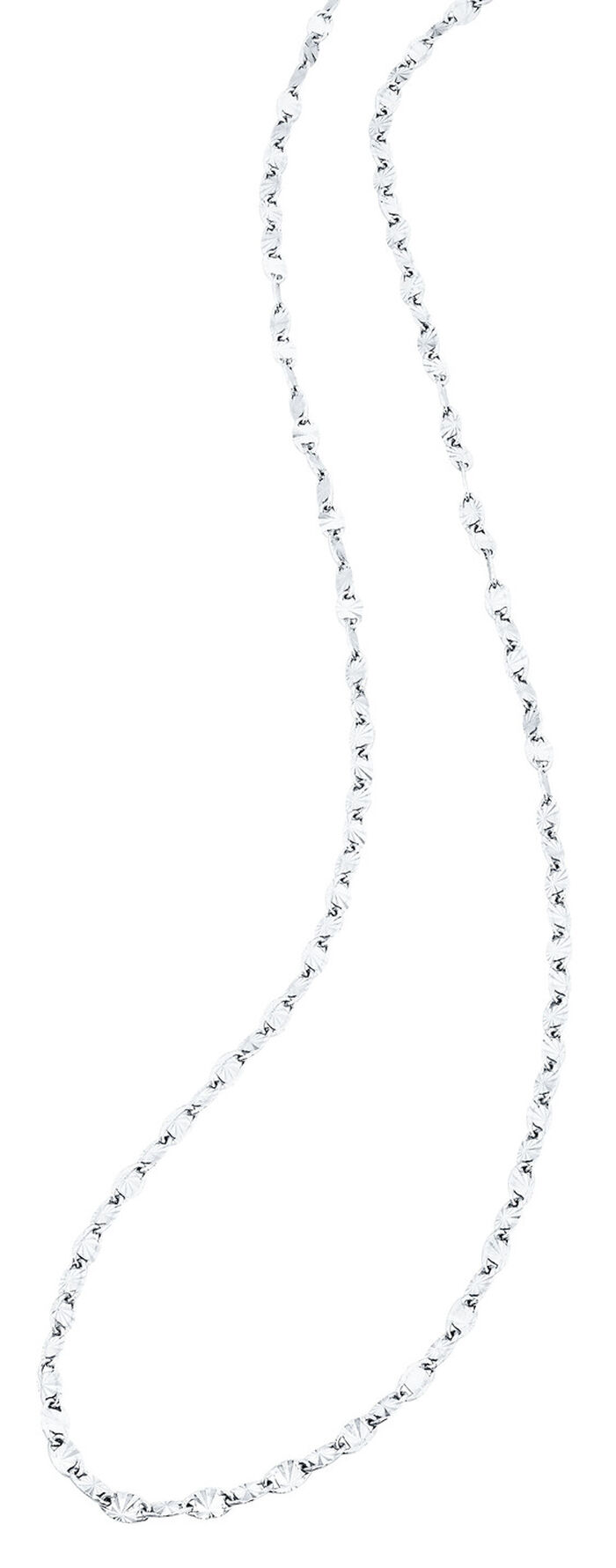 Sobere halsketting in witgoud 