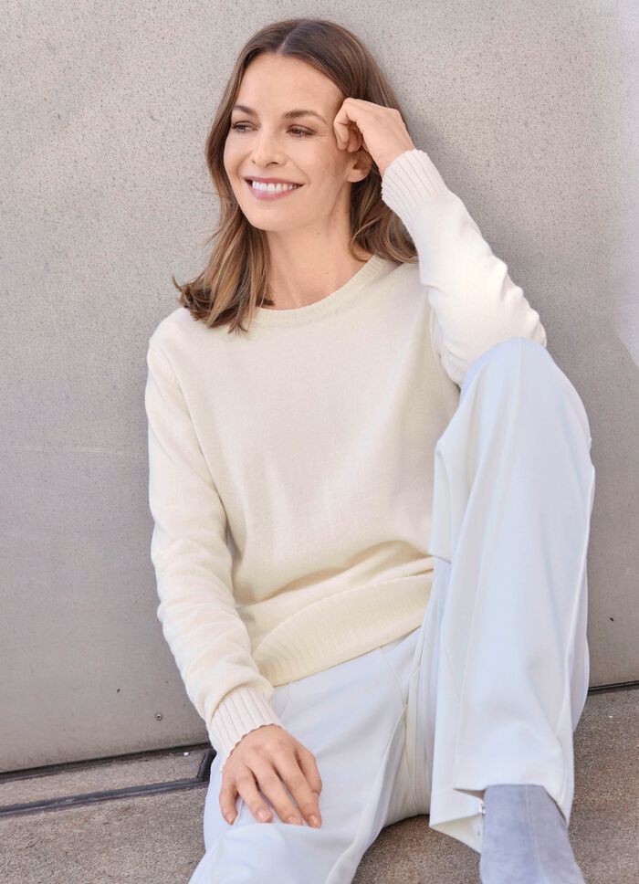 Trui met scheerwol en kasjmier 