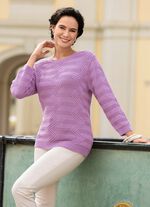 Trui met gemengde textuurpatronen FLIEDER