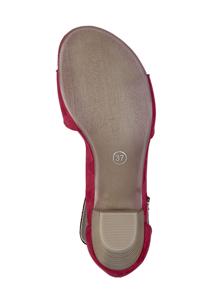 Andrea Conti, chique damessandalen, met klittenbandsluiting ROOD