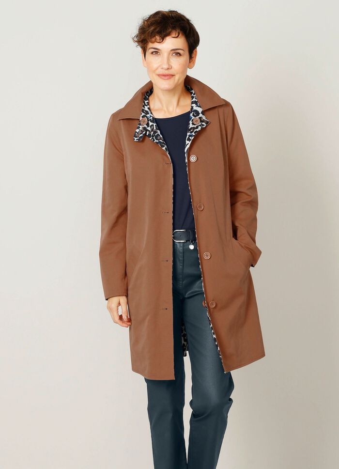 Omkeerbare jas met dierenprint 