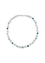 Ketting met groene kristallen 