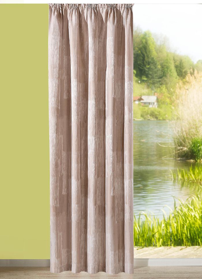 Ondoorzichtige bovengordijnenset met universele railtape 