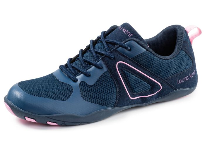 laurakent, trendy damesschoenen op blote voeten met uitneembaar voetbed MARINEBLAUW