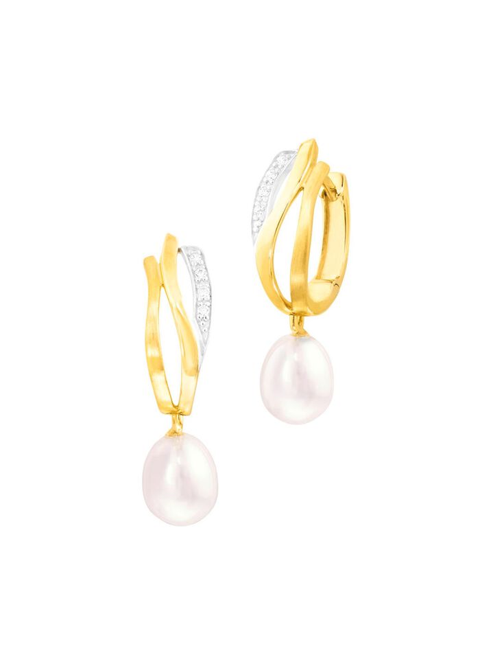 Creoolse oorbellen met zoetwaterparels 