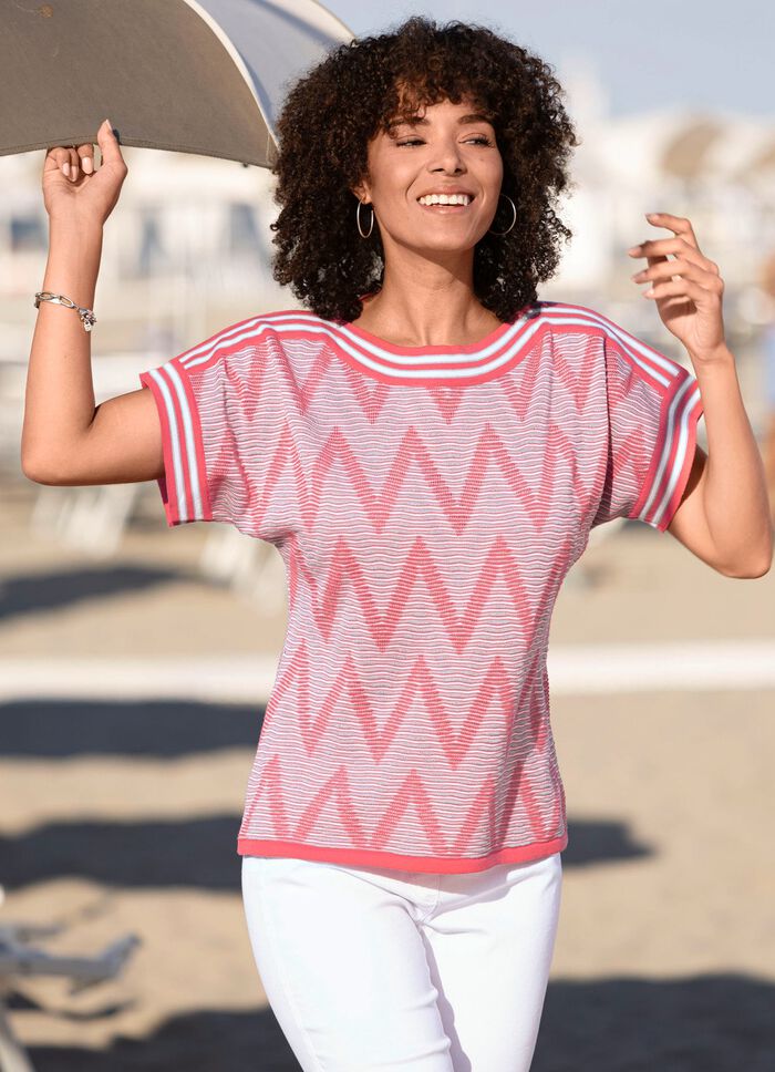 Trui in een elegante textuurmix 