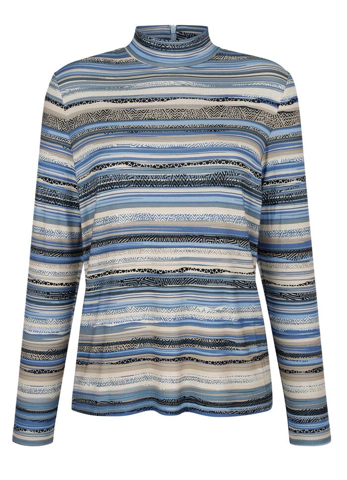 Shirt met korte rits 