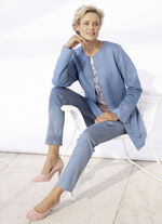 Jeans met bloemenborduursel 