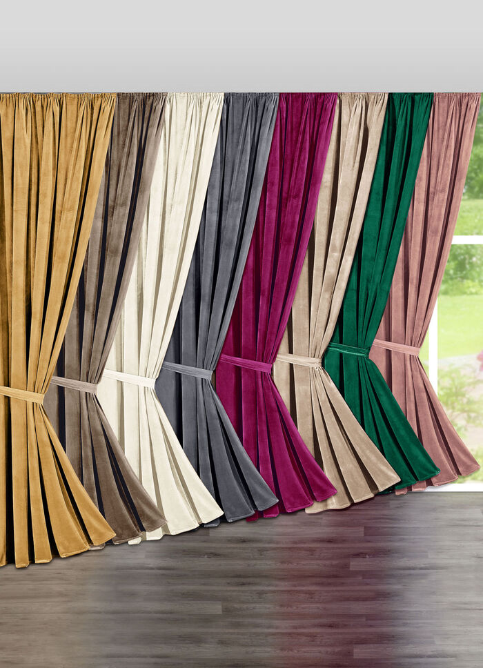 Verduisteringsgordijn met sierlijke optische look 