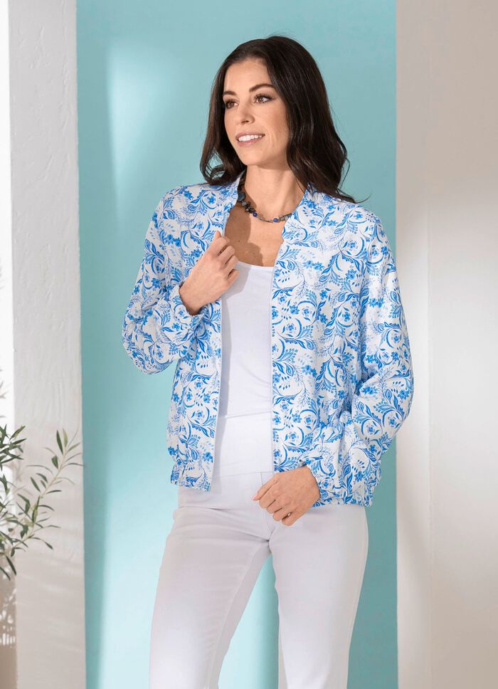 blousejasje met gesmokte manchetten 