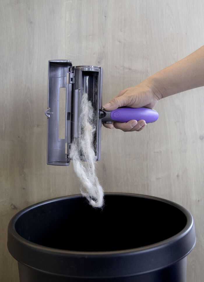 Pluis- en dierenhaarroller deluxe met batterij 