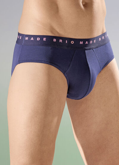 Set van drie slips, effen met elastische tailleband 