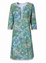 Nachthemd, 3/4 lange mouwen met inkjetprint en Serafino-halslijn 