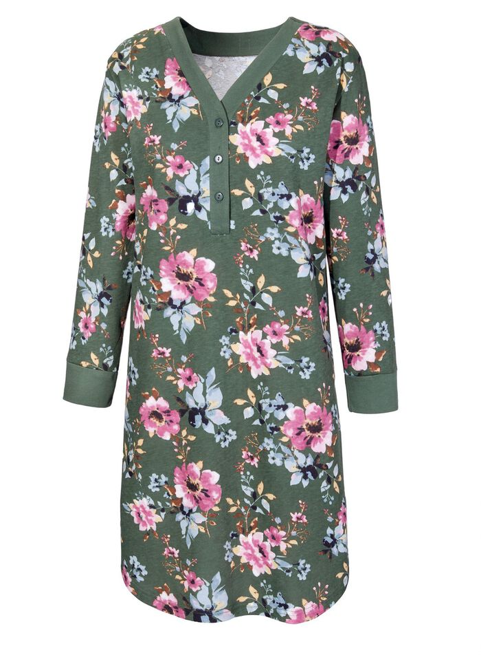 Set van twee nachthemden met knoopsluiting 