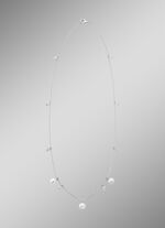 Ketting met zoetwaterparels en synthetische zirkonia 
