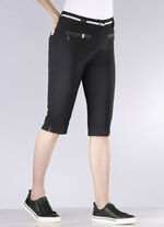 Luxueus vervaardigde bermudashort ZWART