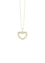 Hoogwaardige hartvormige hanger met diamanten 