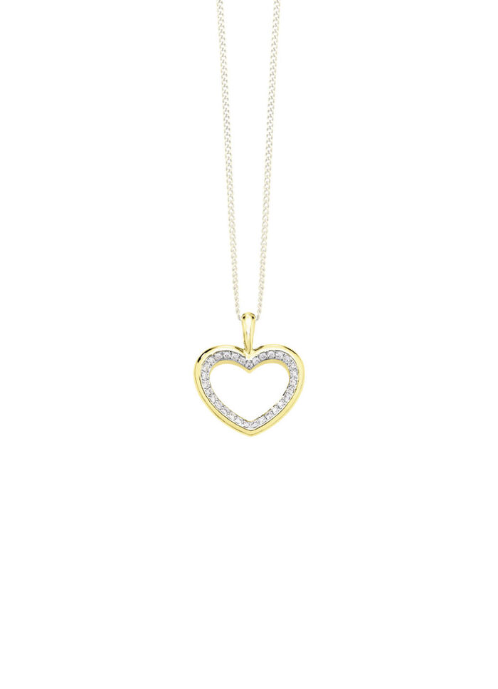 Hoogwaardige hartvormige hanger met diamanten 