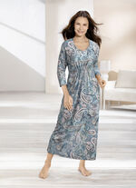 Kaftan met plooien onder de buste 