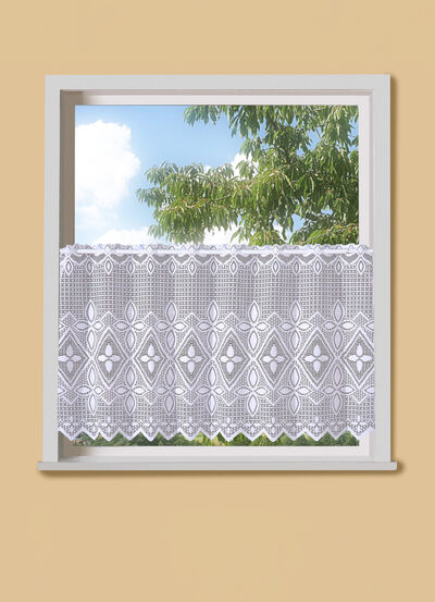 Korte blind met gekartelde rand en staafopening 