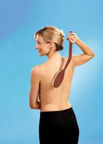 Rugborstel met natuurlijke haren 