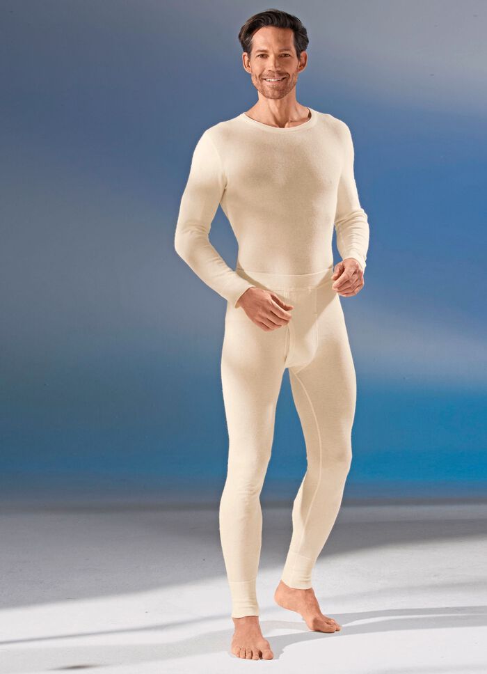 Lange mouwen pulloverjas met angora in ecru 