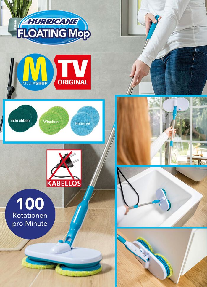 Hurricane Floating Mop draadloze roterende mop 