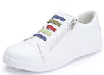 Andrea Conti sneakers met kleurrijke elastische banden WIT