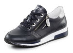 Remonte sneakers met veters en glinsterende zilveren contrastrand MARINE