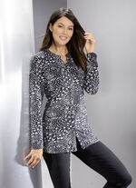 Blouse met korte V-spleet 