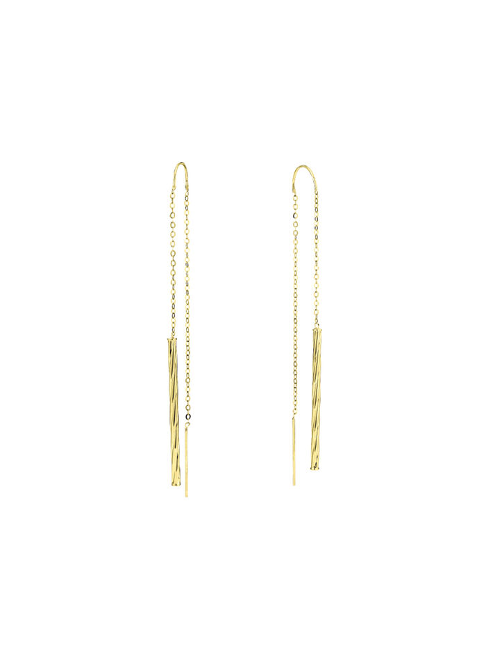 Doortrekbare oorbellen met ankerketting 